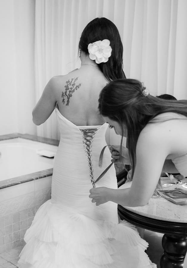 the bride getting ready for her Hyatt Zilara Cancun Wedding