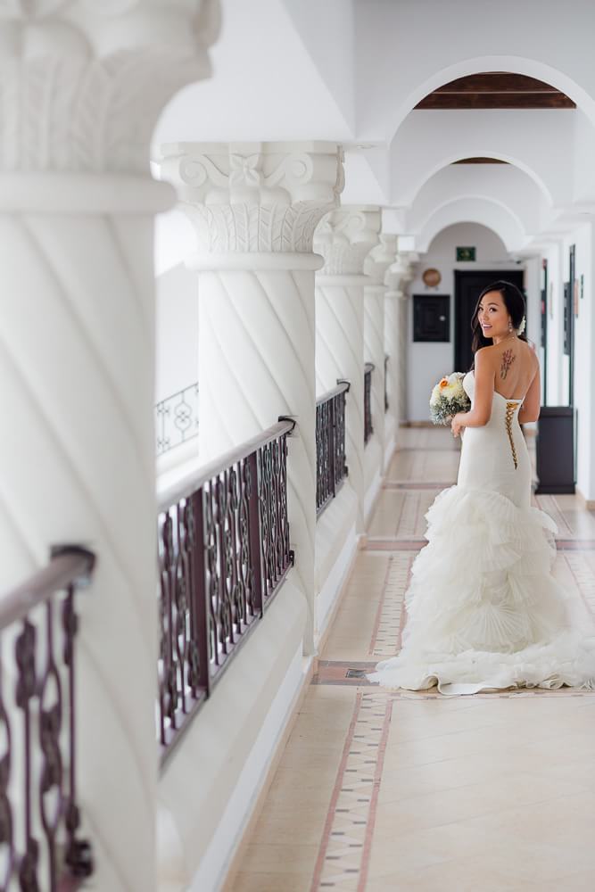 Beautiful portrait of bride at Hyatt Zilara Cancun Wedding