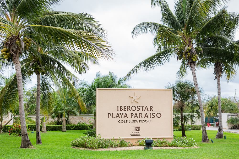 Iberostar resort sign for wedding.