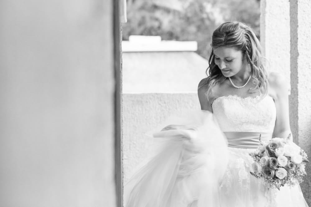 Portrait of bride at Riviera Maya wedding
