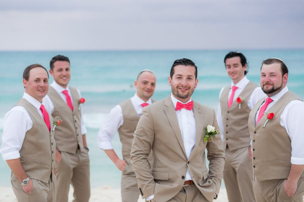 Groomsmen photo at Iberostar Riviera Maya Wedding