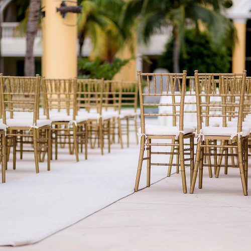 Close up of wedding ceremony location at Iberostar Grand Hotel Paraiso