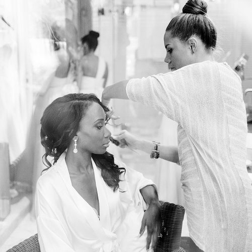 Bride getting ready at Iberostar Grand Hotel Paraiso