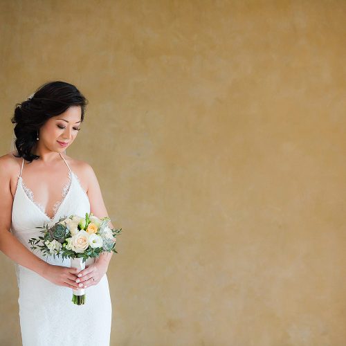 Portrait of bride before wedding in Tulum