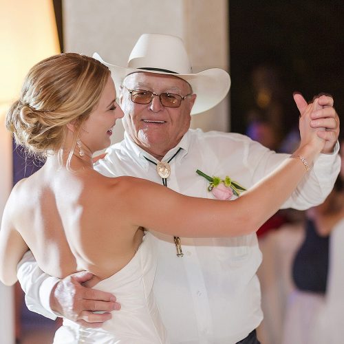 Bride dancing with father at Excellence Playa Mujeres