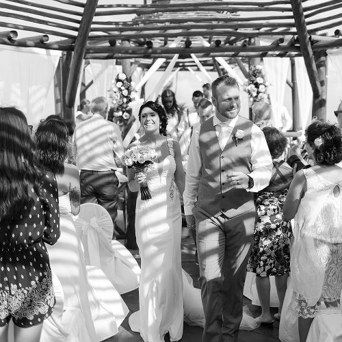 black and white wedding photography at Riviera Maya