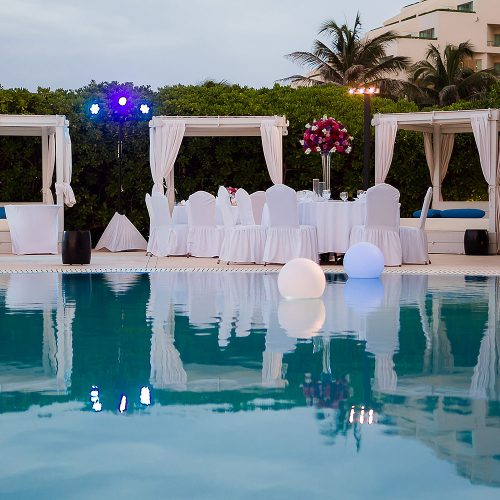 Wedding reception location at Live Aqua Cancun
