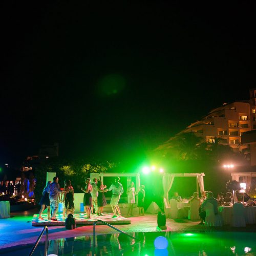 Poolside wedding reception at Live Aqua Cancun