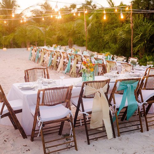 Wedding reception location at Tulum wedding