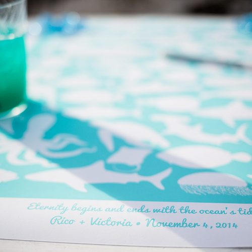 Close up of guest book
