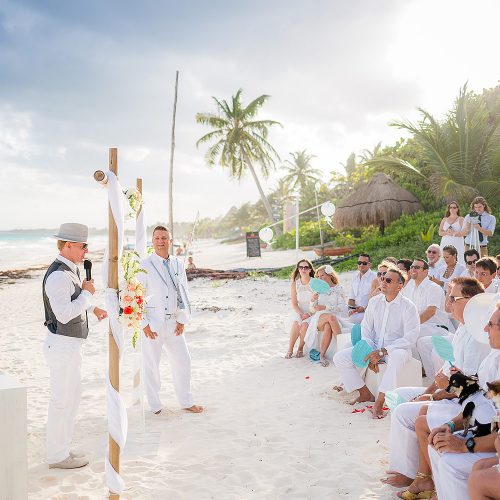 Wedding ceremony at Hacienda Paraiso, Tulum