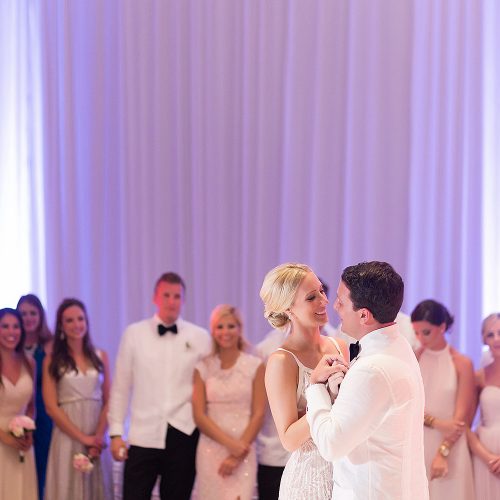 Couple first dance at Hard Rock Cancun destination wedding