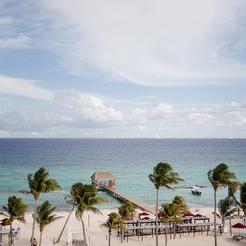 View from sky-deck at Azul Fives Hotel, Riviera Maya