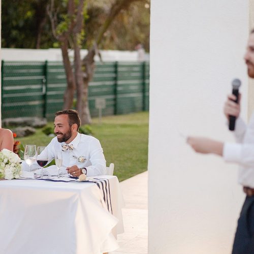 Speech at wedding in Riviera Maya