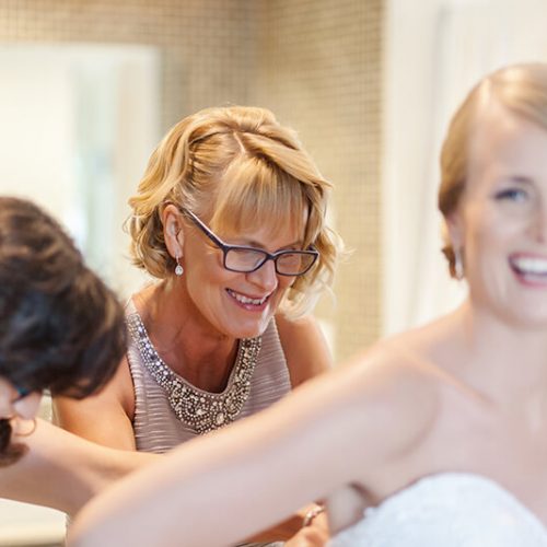 Bride getting ready for her wedding at Azul Fives Hotel, Riviera Maya