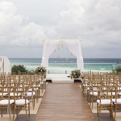 Ceremony location at Azul Fives Hotel sky deck