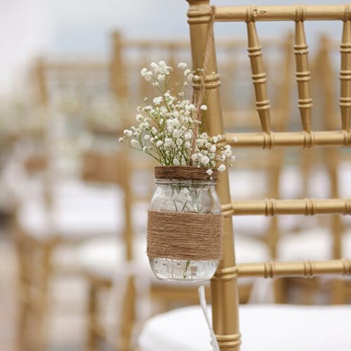 Close up of ceremony location at Azul Fives Hotel