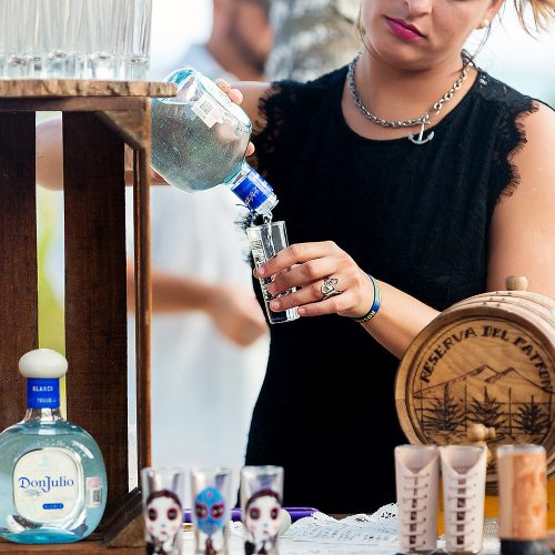 Tequila at wedding in Tulum