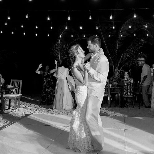 Bride and Groom's first dance at Akiin, Tulum