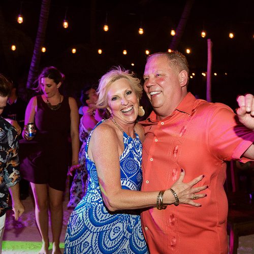 Guests dancing at Akiin wedding in Tulum