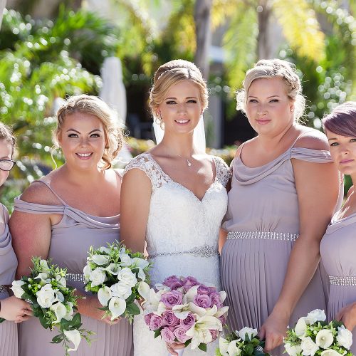 Bridesmaids after wedding at Royalton Riviera Cancun