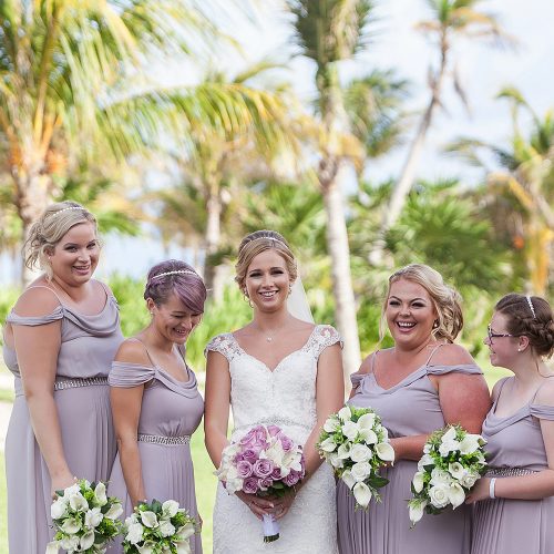 Bridesmaids at Royalton Riviera Cancun Wedding