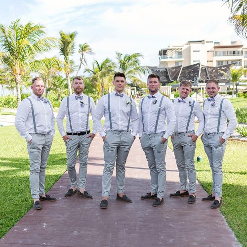 Groomsmen at Royalton Riviera Cancun Wedding
