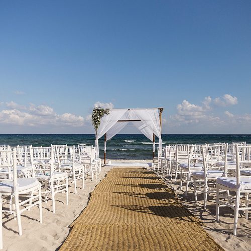 Ceremony location at Punta Venado, Riviera Maya Mexico