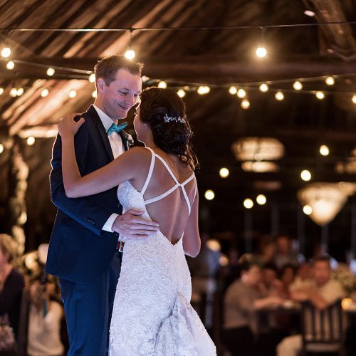 Bride and grooms first dance at Punta Venado, Riviera Maya Mexico