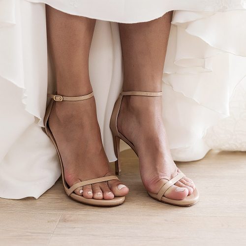 Close up of shoes at wedding