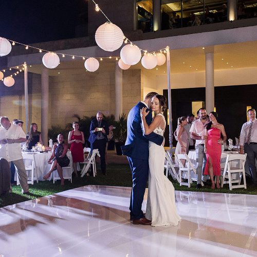 Bride and grooms first dance at Azul Fives Riviera Maya
