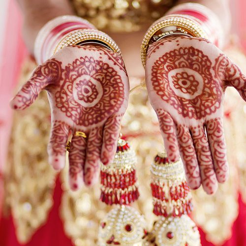 Close up of Henna at Indian wedding in Cancun