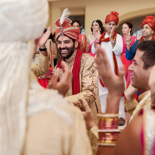 Baraat indian wedding ceremony in Cancun