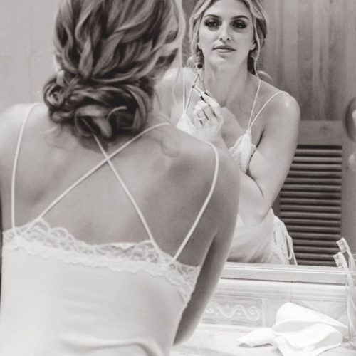 Bride getting ready at iberostar paraiso beach resort