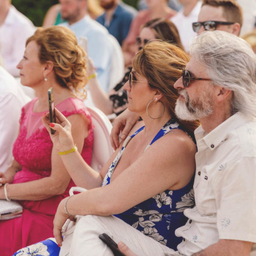 Guests at wedding